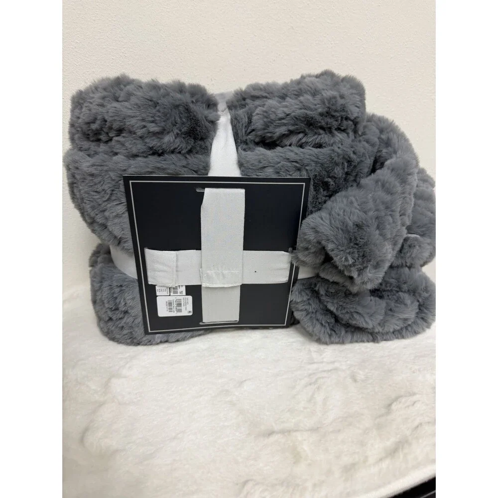 Hudson Park Collection Sheepskin Faux Fur Throw 50